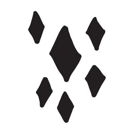 Abstract shape, vector modern and contemporary design art element for poster, wall art and print collections in a glyph illustrationのイラスト素材