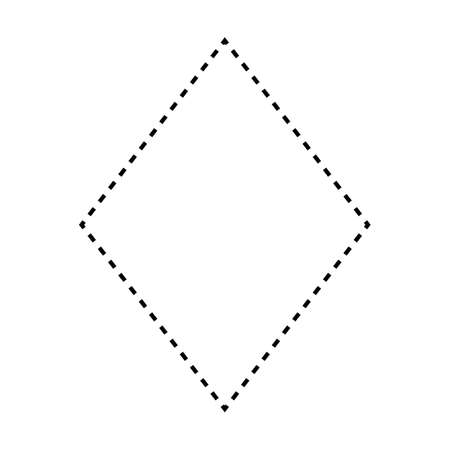 Rhombus shape dashed symbol vector icon for creative graphic design ui element in a pictogram illustrationのイラスト素材