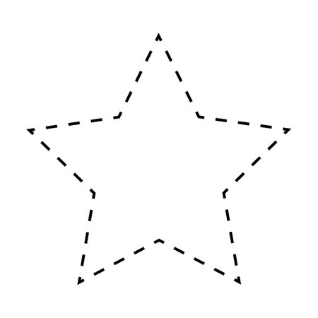 Star shape dashed icon vector symbol for creative graphic design ui element in a pictogram illustrationのイラスト素材