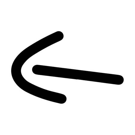 Arrow symbol hand drawn icon vector for web and application in a flat color glyph pictogram illustrationのイラスト素材