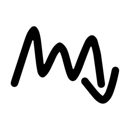 Arrow symbol hand drawn icon vector for web and application in a flat color glyph pictogram illustrationのイラスト素材