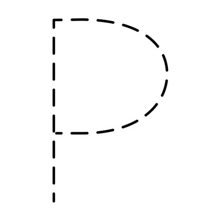 Tracing Alphabet letter P prewriting dotted line element for kindergarten, preschool and Montessori school kids worksheet for handwriting practice activity.
のイラスト素材