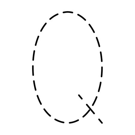 Tracing Alphabet letter Q prewriting dotted line element for kindergarten, preschool and Montessori school kids worksheet for handwriting practice activity.
のイラスト素材