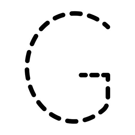 Tracing Alphabet letter G prewriting dotted line element for kindergarten, preschool and Montessori school kids worksheet for handwriting practice activity.
のイラスト素材