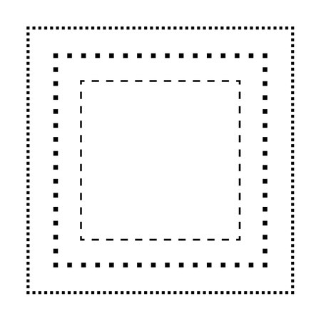 Tracing square shape lines element for preschool, kindergarten and Montessori kids prewriting and drawing activities in vector illustrationのイラスト素材