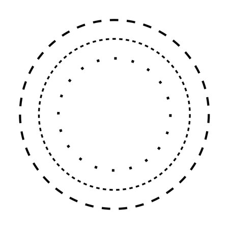 Tracing circle shape lines element for preschool, kindergarten and Montessori kids prewriting and drawing activities in vector illustrationのイラスト素材
