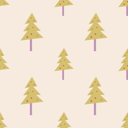 Tree seamless pattern repeat nature background illustration for wall art, hardcover, fabric,...