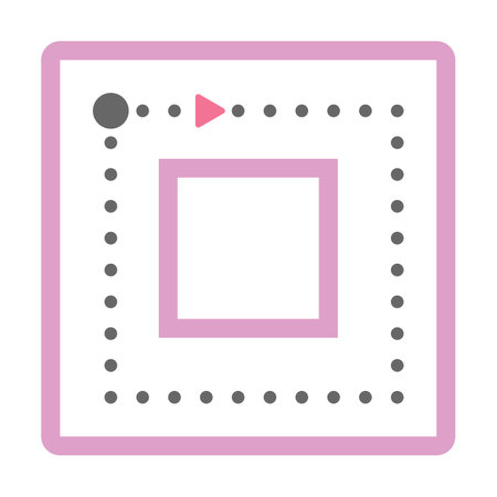 Dotted square shape for tracing lines for preschool and kindergarten school kids for math drawing practiceのイラスト素材