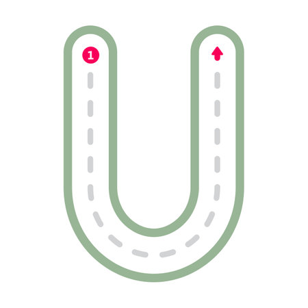Tracing alphabet letter U uppercase prewriting dotted line element for kindergarten and preschool kids worksheet for handwriting practice activityのイラスト素材