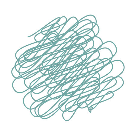 Hand drawn scribble doodle sketch element pencil art design outline stroke illustrationのイラスト素材