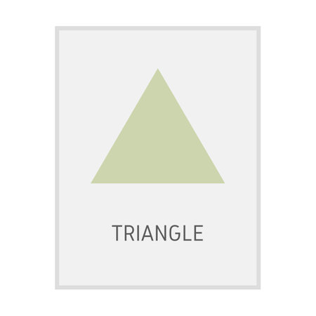 Triangle geometric shape flash card element symbol for preschool education for kids mathematics learning illustrationの写真素材