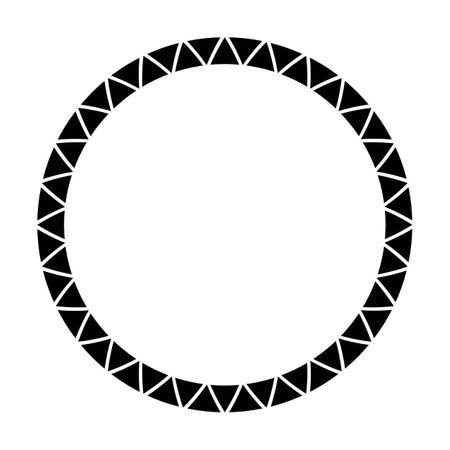 Circle frame border round design shape icon for decorative vintage doodle element for design in vector illustrationのイラスト素材