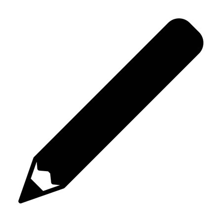 Pencil icon vector doodle element for education in a glyph pictogram illustrationのイラスト素材