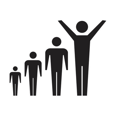 Leadership icon vector group of people and leader symbol in glyph pictogram illustrationのイラスト素材