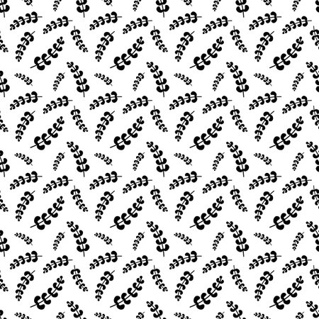 Seamless floral pattern element vector shape doodle plant abstract texture background illustration for digital paper and print materials.のイラスト素材