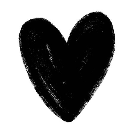 Heart symbol icon, hand drawn element of love and romantic doodle art illustrationのイラスト素材