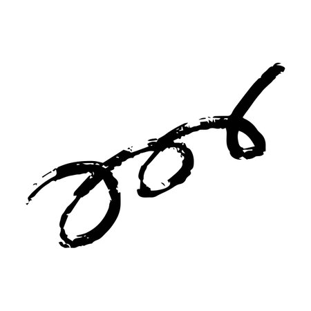 Scribble brush stroke charcoal curly line set illustation for background designのイラスト素材