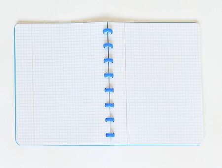 Selective focus open blank notebook with line, education concept.