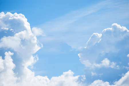 Scene bottom view of blue sky with white clouds beautiful nature in day time, feel soft and smooth...