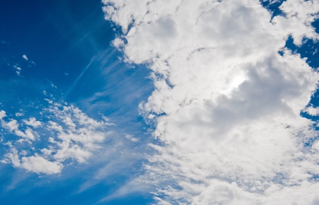 cloud moving with blue skyの写真素材
