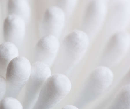 macro shot of cotton buds backgroundの写真素材