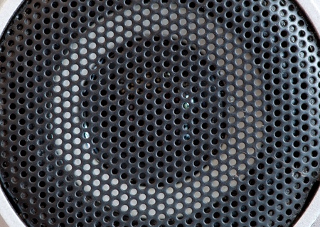 black sound speakers, macro shotの写真素材