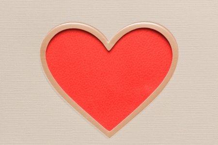 red heart shaped with pattern on paperの写真素材