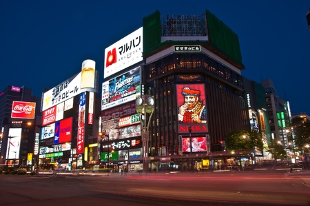 SAPPORO - June 6: The Susukino district June 6, 2013 in Sapporo, Japan. Susukino is one of the three major red-light districts within Japan.のeditorial素材