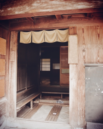 entrance to old japanese houseの写真素材