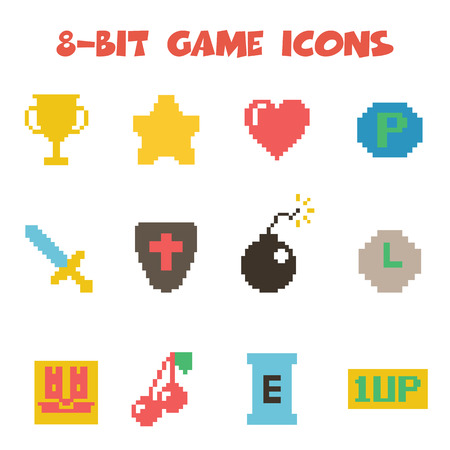 8 bit item iconsのイラスト素材