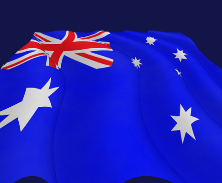 Illustration of Australian Flag, view upの写真素材