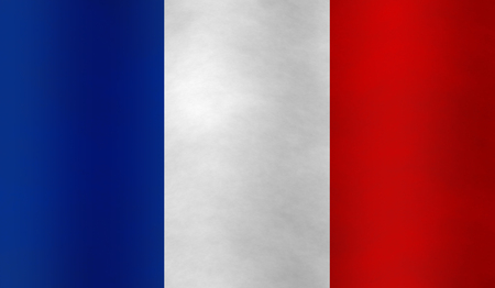 Illustration of a flying French Flagの写真素材