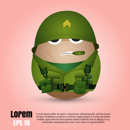 Happy easter day.egg soldier from vectorのイラスト素材