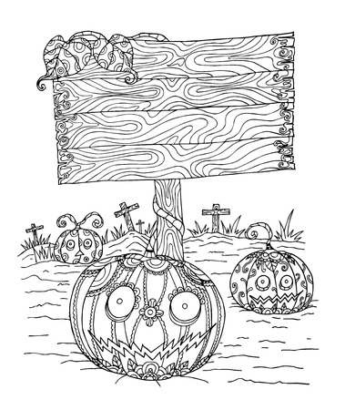 Pumpkin in Halloween.のイラスト素材