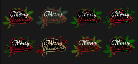 Merry Christmas from vector.Merry Christmas text in 2016.Merry Christmas banner.のイラスト素材