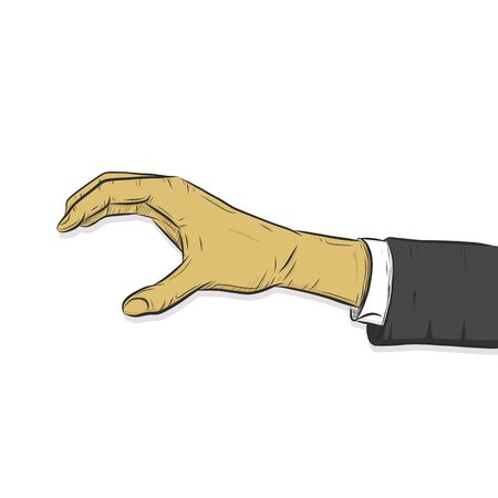 Business man hand holding isolated on white background.のイラスト素材