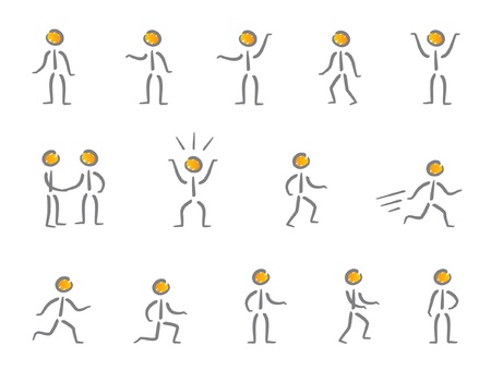 People figures scribbleのイラスト素材