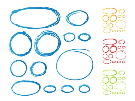 Hand drawn oval highlightsのイラスト素材