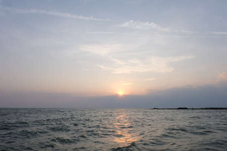 sunrise at seaの写真素材