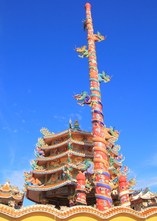 Chinese style dragon statueの写真素材