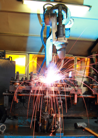 Welding Robot Machine Automotive Industryの写真素材
