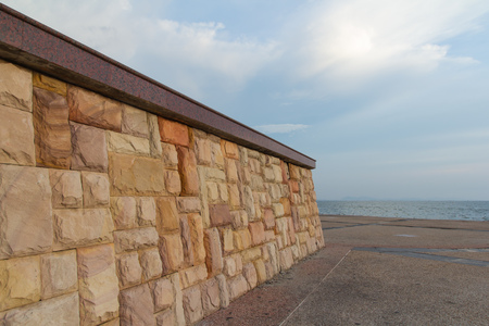 red brick wall backgroundの写真素材