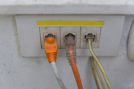 Close-up Ethernet connector