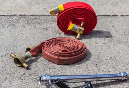 RED FIRE HOSEの写真素材