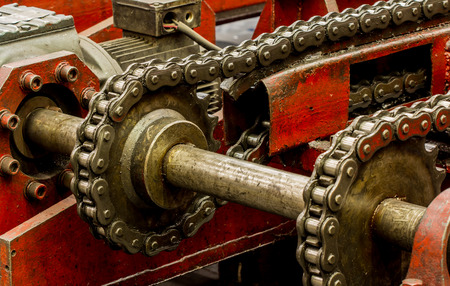Detail of chain of  conveyor