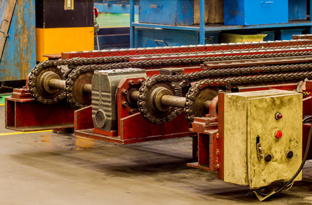 Detail of chain of  conveyorの写真素材