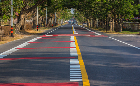 The road  Traffic lines.の写真素材