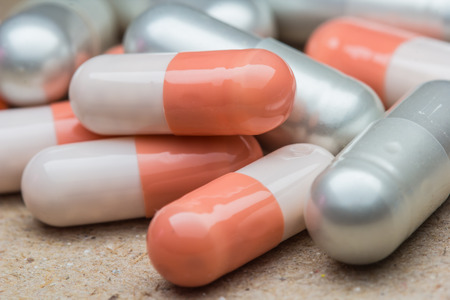 Macro of pills and capsulesの写真素材