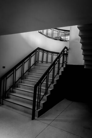 Stairs up the buildingの写真素材