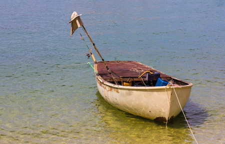 Little boat floatingの写真素材